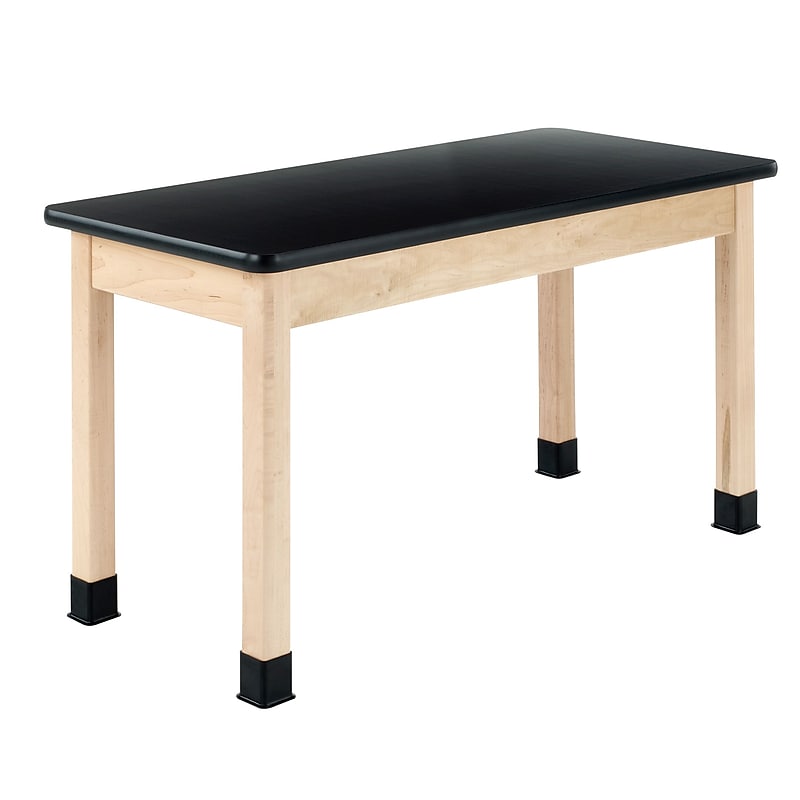 Diversified Woodcrafts Rectangular Science Table, 54" x 24", Black/Maple (P720LBBM30N) image 1
