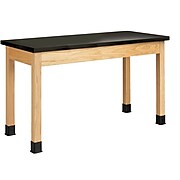 DWI Science Table 30"H x 54"W x 24"D Wood Epoxy Resin Top
