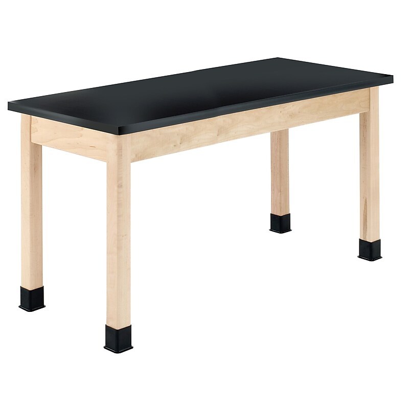 Diversified Woodcrafts Rectangular Science Table, 54" x 24", Black (P7206M30N) image 1