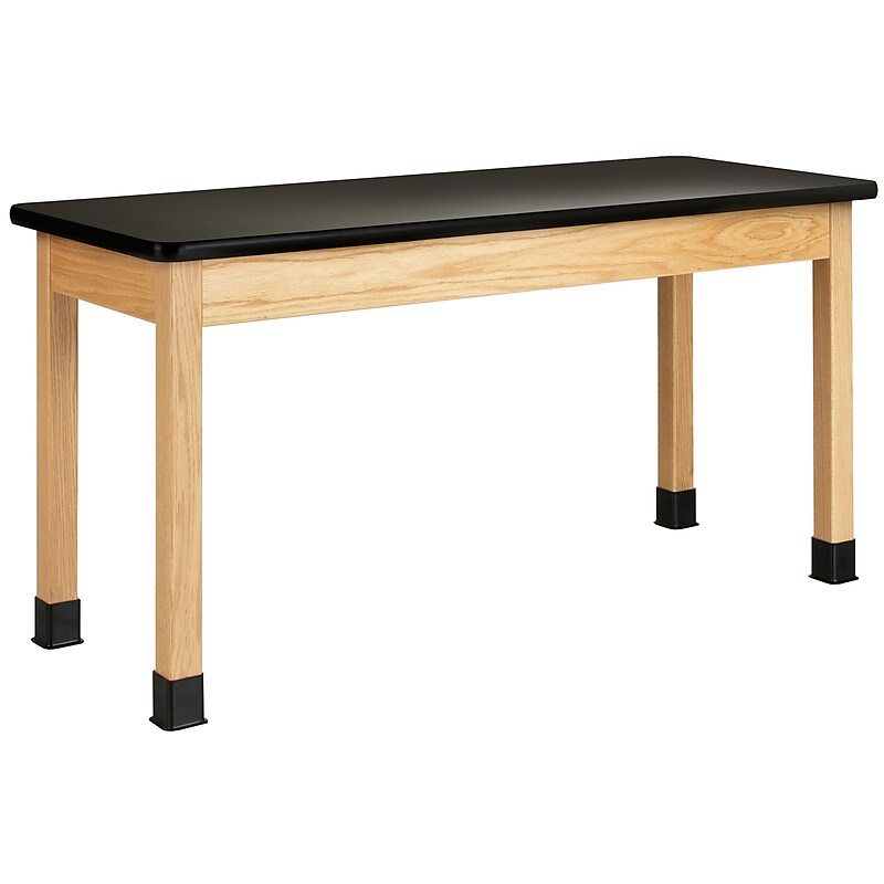 DWI Rectangular Science Table, 60" x 24", Black/Oak (P760LBBK30N) image 1