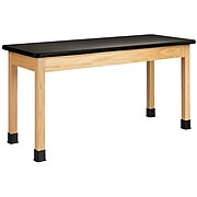 DWI Science Table 30"H x 60"W x 24"D Solid Red Oak