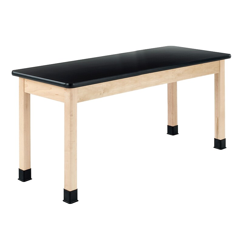 Diversified Woodcrafts Rectangular Science Table, 60" x 24", Black/Maple (P760LBBM30N) image 1