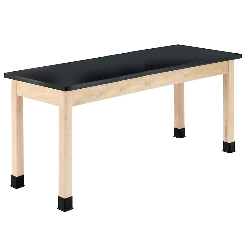 Diversified Woodcrafts Rectangular Science Table, 60" x 24", Black (P7606M30N) image 1