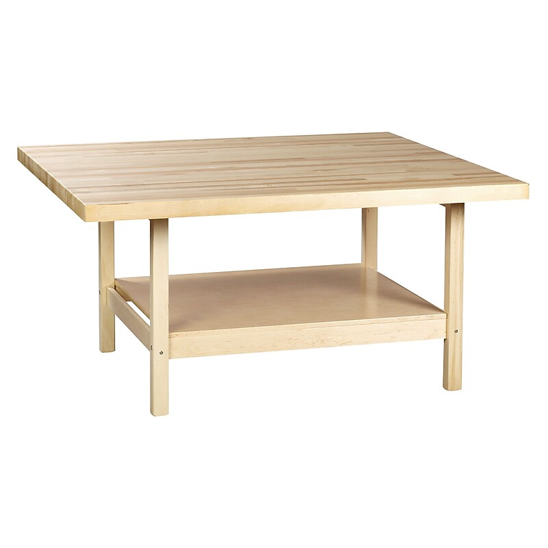 Diversified Woodcrafts Workbench Rectangular Activity Table, 64" x 54", Brown (WW40V) image 1