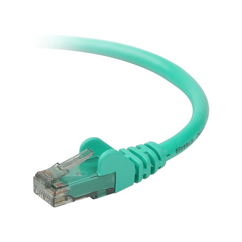 Belkin® A3L980-04-GRN-S 4' CAT-6 RJ-45 at6 Snagless Patch Cable, Green image 1