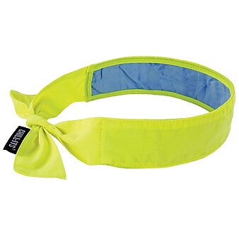 Ergodyne Chill-Its 6700 Evaporative Cooling Bandana, Lime, One Size, 6/Carton (12566)