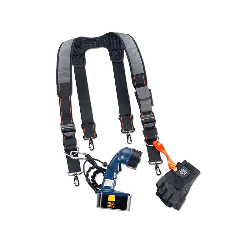 Ergodyne® Arsenal® Padded Tool Belt Suspenders, Gray, 4 1/2" x 13" x 3" image 1