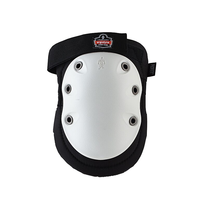 Ergodyne® ProFlex® Knee Pad With Long Textured Hard Cap, White image 1