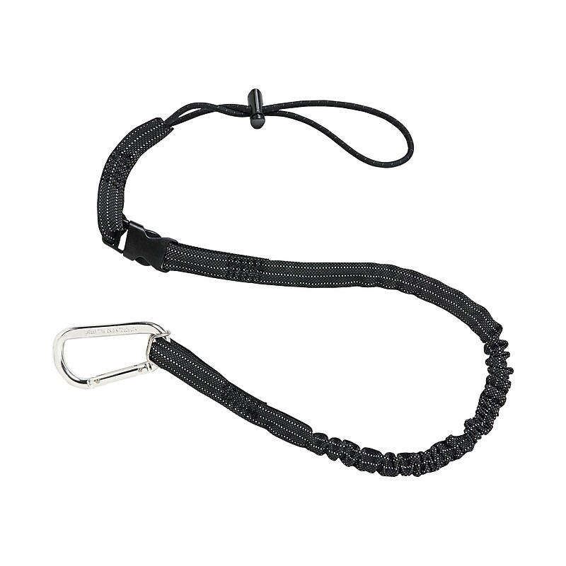 Ergodyne Squids Extended Detachable Single Carabiner, 5 lb. Capacity, Black (19074) image 1