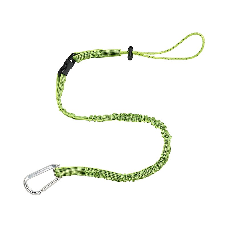 Ergodyne Squids Extended Detachable Single Carabiner, 5 lb. Capacity, Lime (19075) image 1