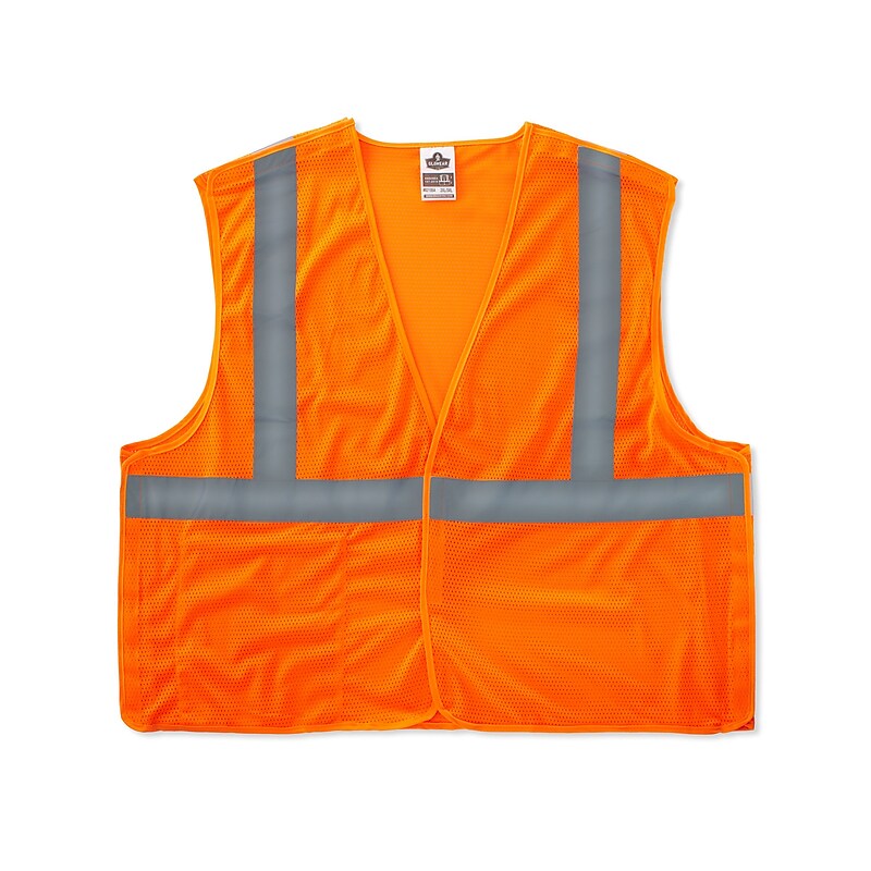 Ergodyne GloWear 8215BA High Visibility Sleeveless Safety Vest, ANSI Class R2, 4XL/5XL ()