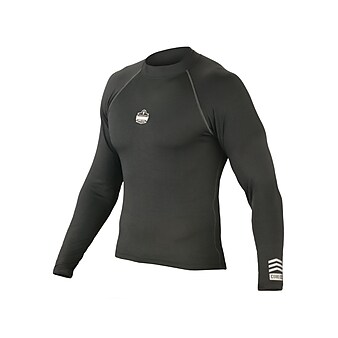 Ergodyne® CORE Performance Work Wear® 6435 Base Layer Long Sleeve Shirt, Black, Large