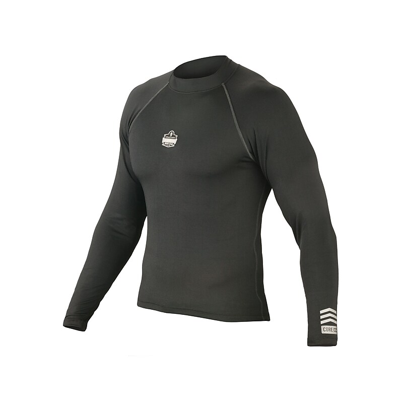 Ergodyne CORE Performance Work Wear® 6435 Base Layer Long Sleeve Shirt, Black, Medium (40203) image 1