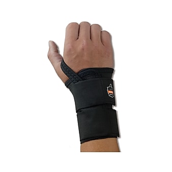 Ergodyne ProFlex® 4010 Double Strap Right Wrist Support, Large, Black