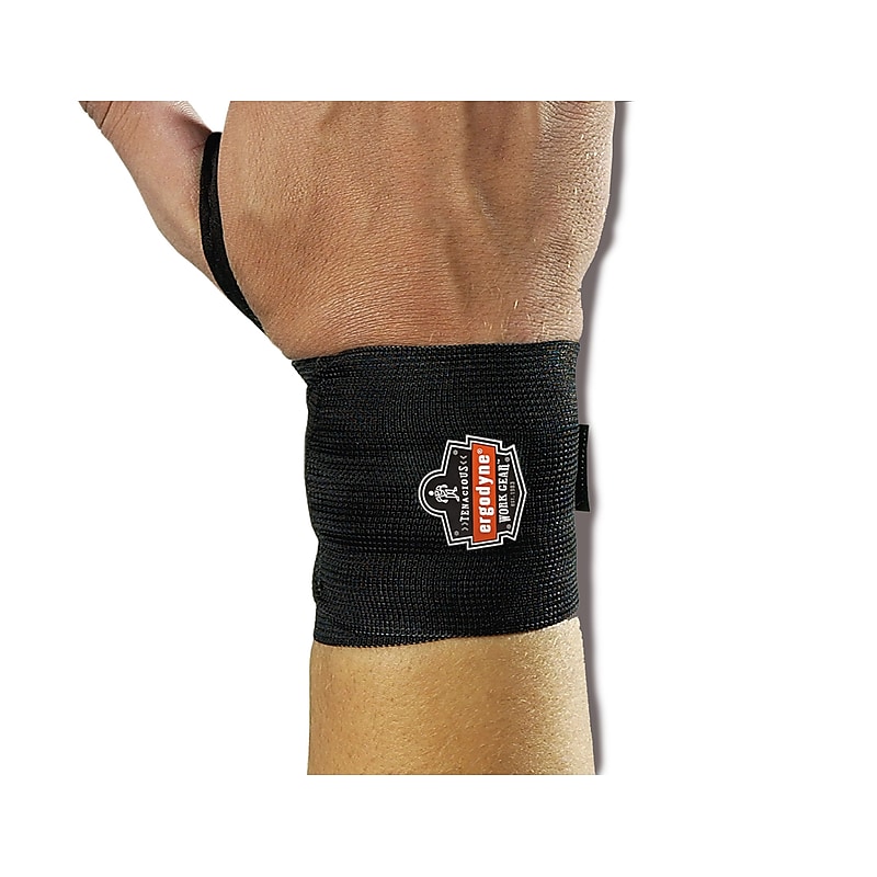 Ergodyne® ProFlex® 420 Ambidextrous Wrist Wrap With Thumb Loop, Tan, Small/Medium image 1