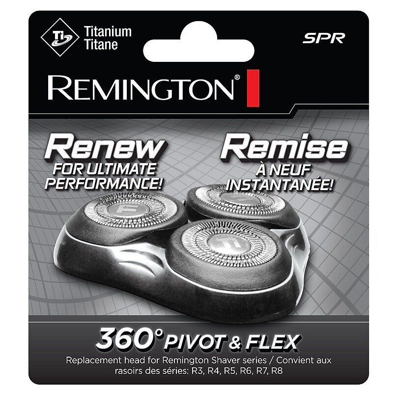 Remington® Replacement Head and Cutter Assembly For 360 Pivot & Flex Rotary Shavers; Chrome image 1