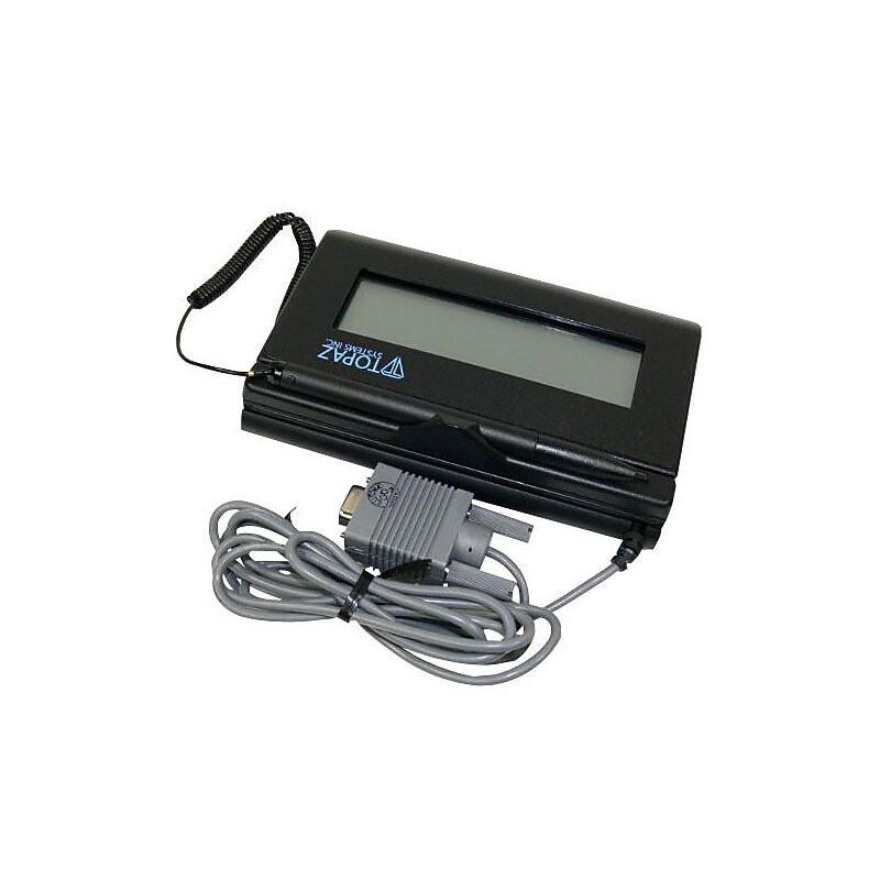 Topaz SigLite T-L460 1"x5" LCD Signature Capture Pad, Serial (T-LBK460-B-R) image 1