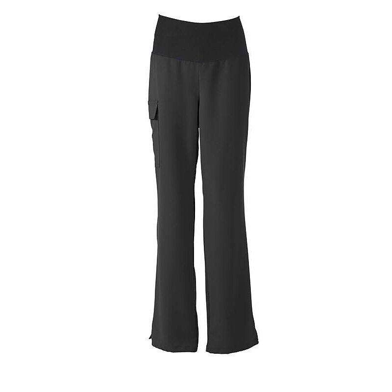 Medline Ocean AVE Ladies Yoga Elastic Waist Scrub Pant, Black, 2XS (5560BLKXXS) image 1