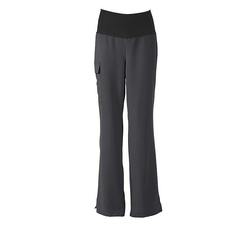 Medline Ocean AVE Ladies Yoga Elastic Waist Scrub Pant, Charcoal, Small (5560CHRS) image 1