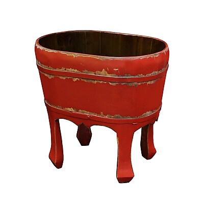 Antique Revival Novelty Plant Stand; Red