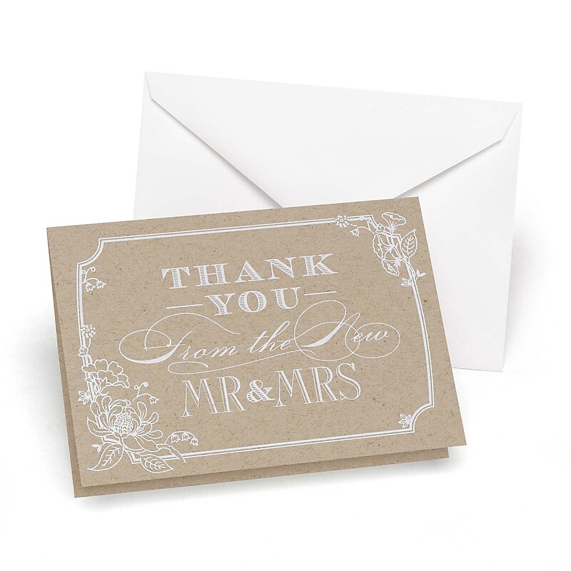 HBH™ Thank You Wedding Note Card, Country Blossom, 50/Pack image 1