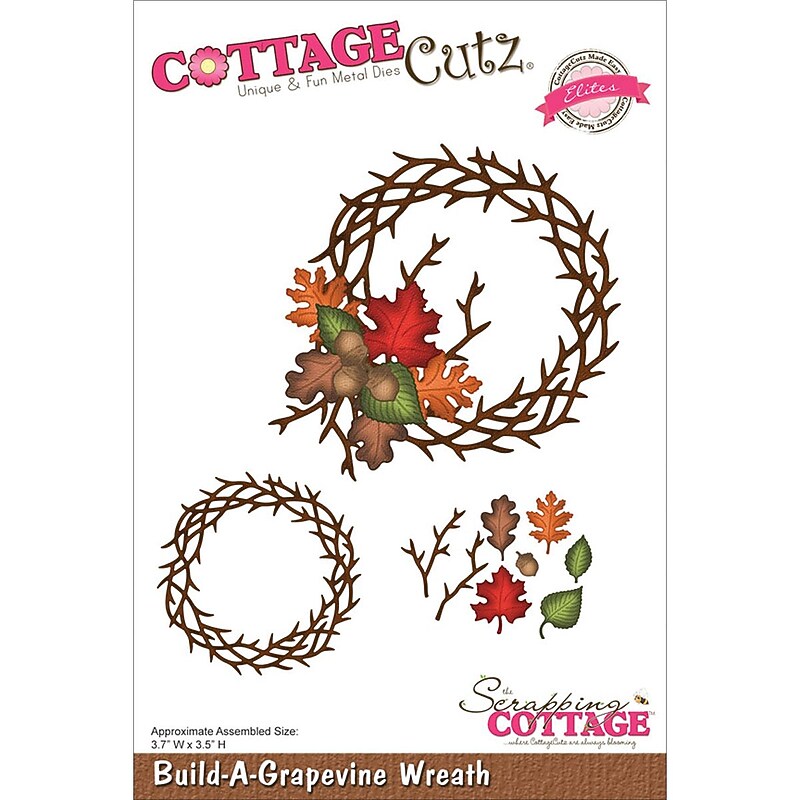 CottageCutz Elites Build-A-Grapevine Wreath Die, 3.5" x 3.7" (CCE064) image 1