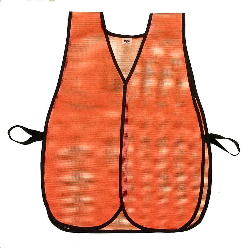 Mutual Industries MiViz High Visibility Sleeveless Safety Vest, Orange, One Size (16301-1) image 1