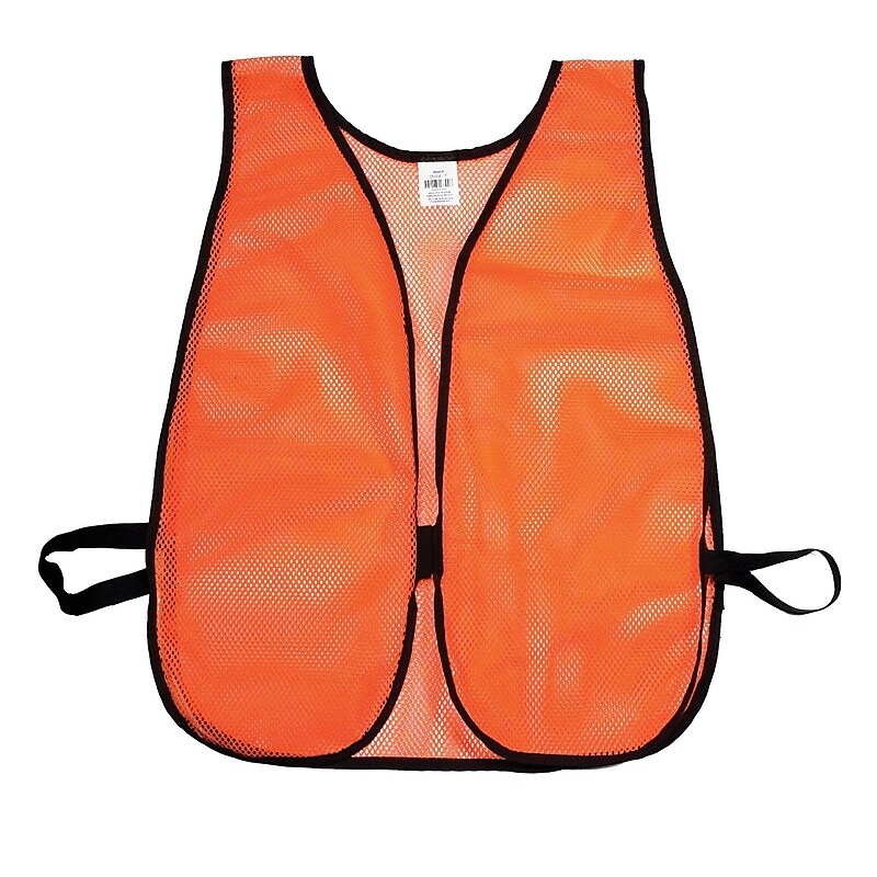 Mutual Industries MiViz High Visibility Sleeveless Safety Vest, Orange, One Size (16300-1) image 1