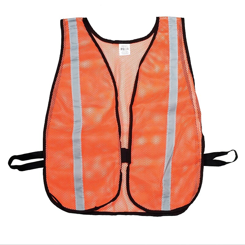 Mutual Industries MiViz High Visibility Sleeveless Safety Vest, Orange, One Size (16301-53-1375) image 1