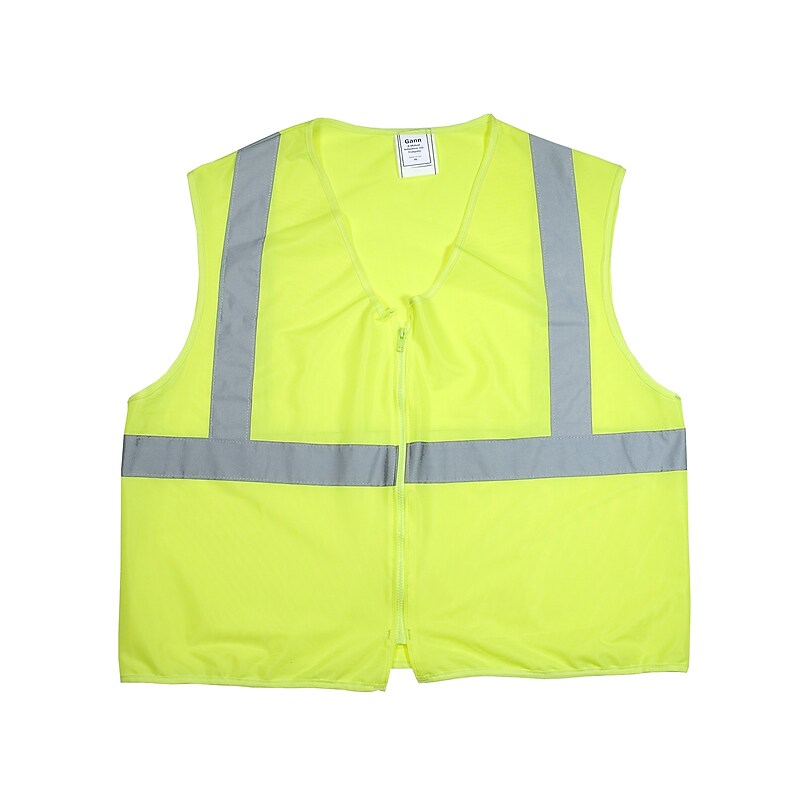 Mutual Industries High Visibility Sleeveless Safety Vest, ANSI Class R2, Lime, 3XL (84900-0-106) image 1