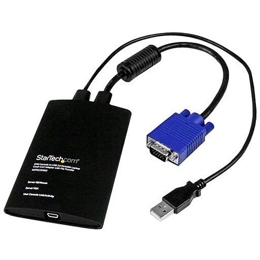 StarTech KVMコンソールアダプター NOTECONS02 - 中古 StarTech® NOTECONS02 KVM Console To Laptop USB 2.0 Portable Crash