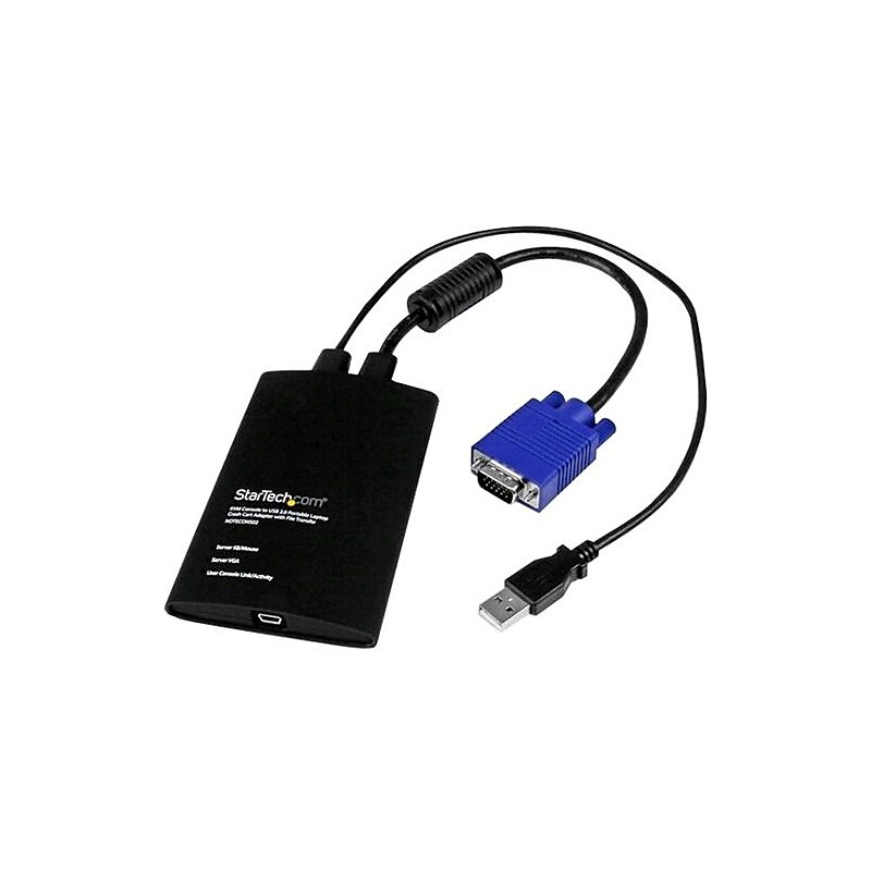 StarTech® NOTECONS02 KVM Console To Laptop USB 2.0 Portable Crash Cart Adapter, Black image 1
