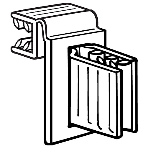 FFR Merchandising® SuperGrip® 1.25" Flag Sign Holder, Clear, 29/Pack at