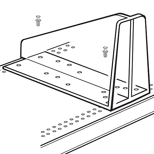 FFR Merchandising® Diagonal Center Divider System, 5"H x 10"L, Clear at