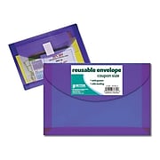 Better Office Plastic File Pocket, 5" Expansion, Coupon Size, Assorted, 36/Pack (33730-V)