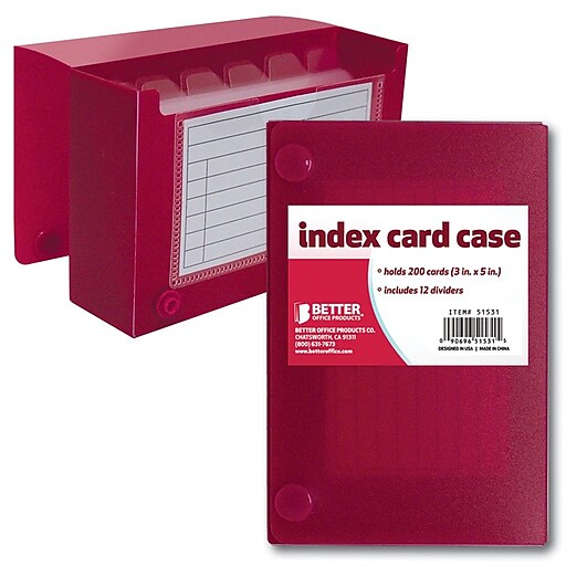 Better Office Products Index Card Case 3" x 5" at Staples