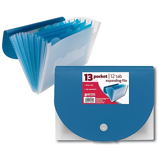 Better Office Products Pocket File 13"; 12/Pack (58431) at Staples