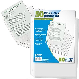 Cardinal Business Card Refill Pages, 20 Card Capacity, Clear, 10/Pack (7860  000) | Staples