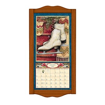 LANG® 8 3/4" x 17 3/4" Vertical Wall Calendar Frame; Small, Saddle