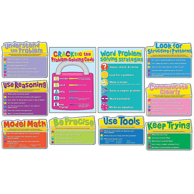 Carson-Dellosa Common Core Math Strategies Bulletin Board Set image 1