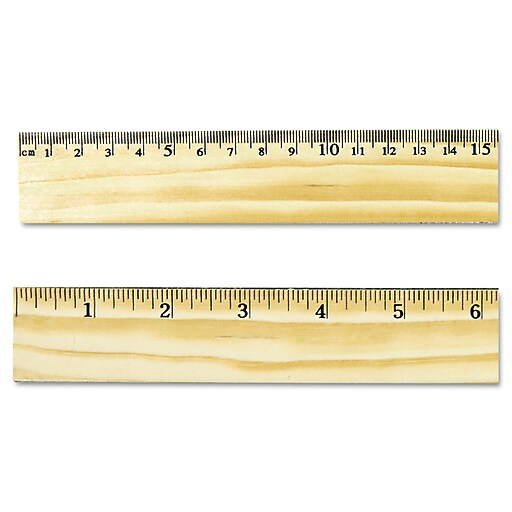 Shop Staples for Universal® Flat Wood Ruler With Double Metal Edge, 12