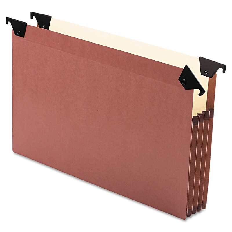 Pendaflex Premium Reinforced Letter Size, Expanding File With 3 1/2" Expansion, Redrope, 5/Box (45432) image 1