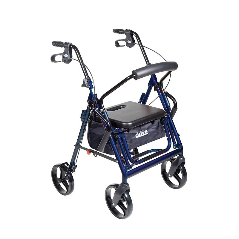 Drive Medical Duet Folding Rollator, Blue (795B) image 1