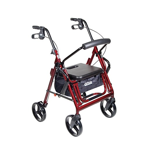 Drive Medical Duet Folding Rollator, Burgundy (795BU) | Staples