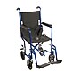 Drive Medical Transport Wheelchair, 19" Seat Width, Blue (ATC19-BL) ~#|#~m001136813_sc7