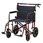 Drive Medical Bariatric Heavy‑Duty Transport Wheelchair, 22" Seat Width, Red (ATC22-R) ~#|#~m001136816_sc7