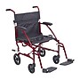Drive Medical Fly Lite Ultra‑Lightweight Transport Wheelchair, 19" Seat Width, Burgundy Frame (DFL19-RD)~#|#~m001136961_sc7