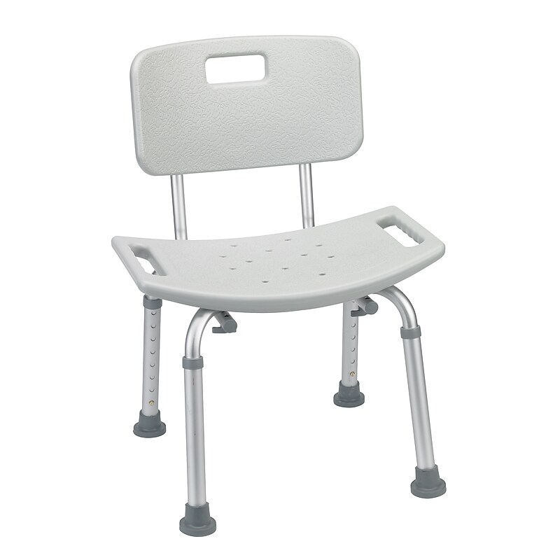 Drive Medical Bathroom Safety Shower Chair, Aluminum Frame, 400 Lb. Capacity, Grey (RTL12202KDR) image 1