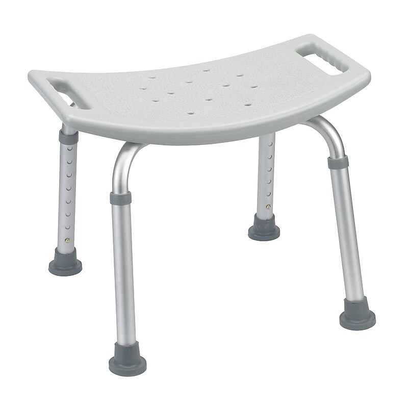 Drive Medical Bathroom Safety Shower Chair, Aluminum Frame, 400 Lb. Capacity, Grey (RTL12203KDR) image 1