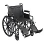 Drive Medical Silver Sport 2 Manual Wheelchair, 20" Seat Width, Removable Desk Arms, Black (SSP220DDA-ELR)~#|#~m001137523_sc7
